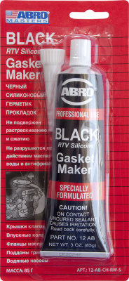 Герметик прокладок силиконовый ABRO MASTERS (черный) 85 г