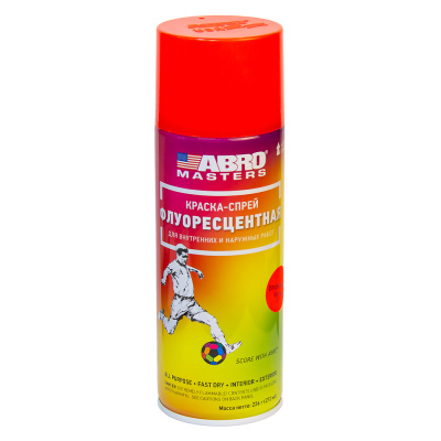 Краска-спрей флуоресцентная ABRO MASTERS (красная)