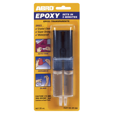 Клей эпоксидный прозрачный в шприце ABRO