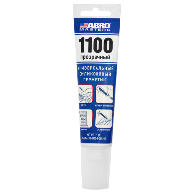 Герметик силиконовый 1100 ABRO MASTERS (прозрачный) 70 г